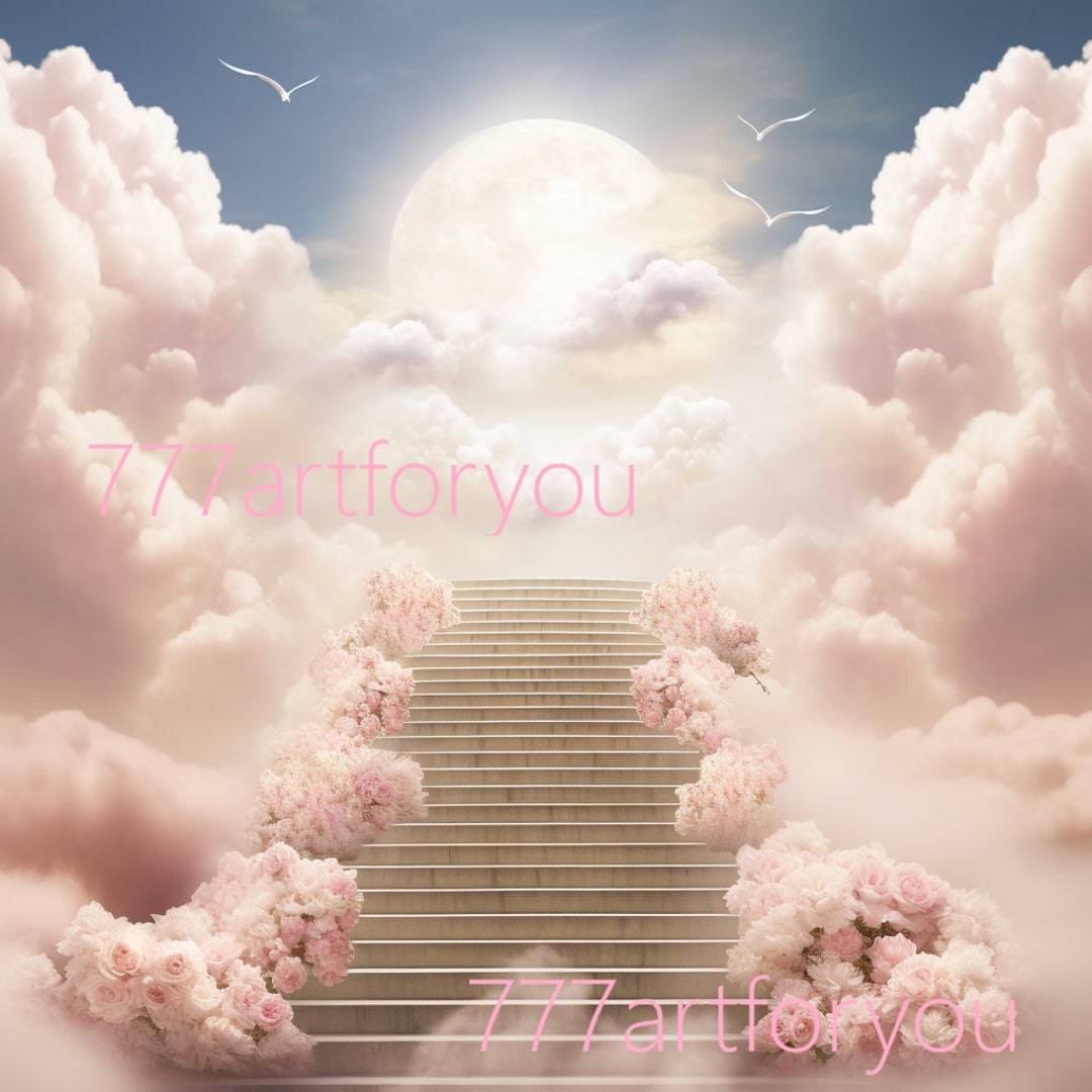 In Loving Memory PNG, Memorial Background EDITABLE Template Stairs to ...