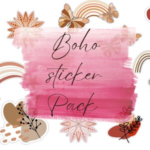 Boho Themed Sticker Pack - Pack of 15 Vinyl Stickers