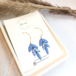 Polymer Clay Earrings | Periwinkle 3 Piece Dangles