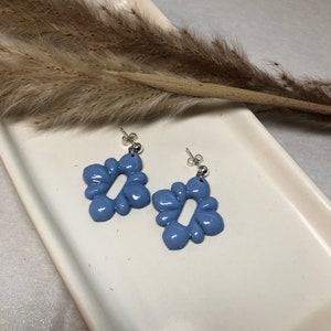 Polymer Clay Earrings | Periwinkle Statement Dangles