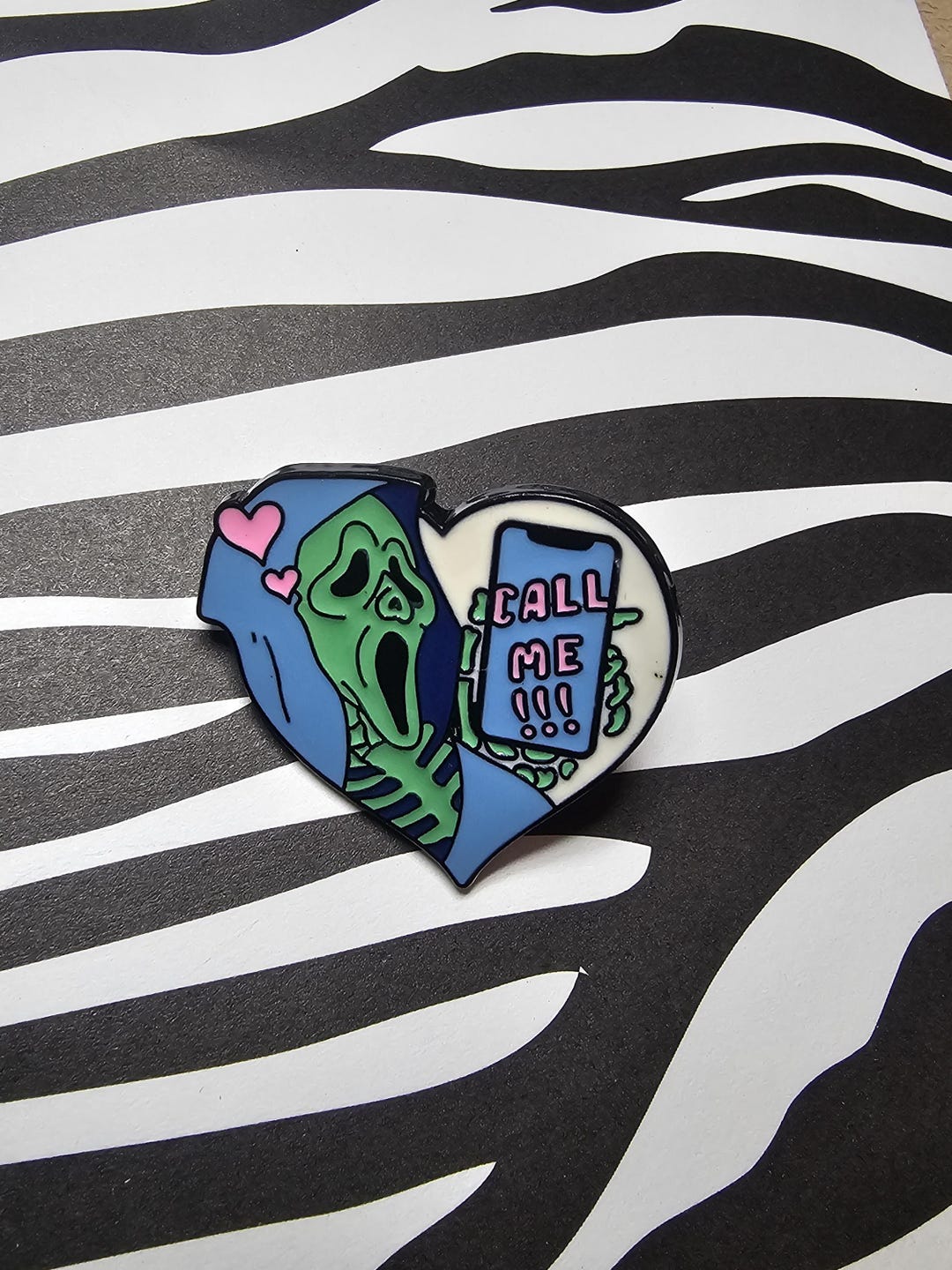 Call Me Ghost Face Enamel Pin - Etsy