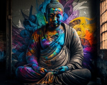 Buddha Digital Art | PNG | Clip Art | JPG | Digital Download | PDF3