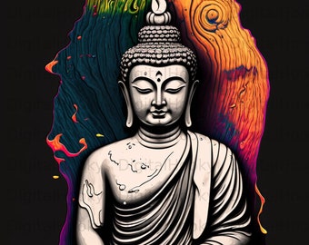 Buddha Digital Art | PNG | Clip Art | JPG | Digital Download | PDF