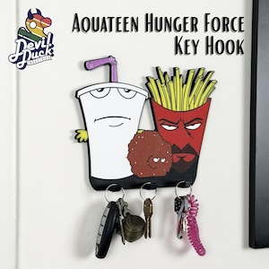 Aquateen Hunger Force-sleutelhanger | Meatwad Master Shake Frylock Sleutelhouder Hanger Caddy Opberger