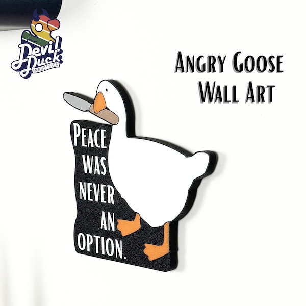 Angry Goose Wall Art | Untitled Goose Decoration Video Game sticker wall decor