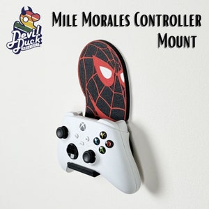 Miles Morales Controller Hook Holder Hanger Desk Wall Mount Display Decor | Super Hero Gamer Accessory
