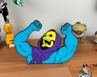 Skeletor Display Art | He-Man Masters of the Universe Desk Shelf Bookcase Counter Display Figure Wall Hanging Art
