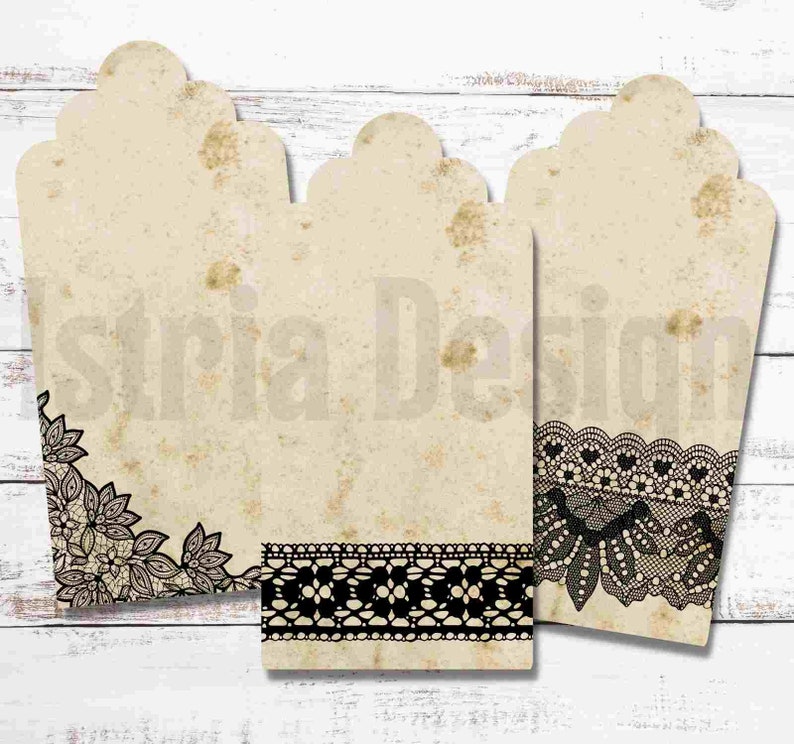 Vintage Style Tags, Black Lace, Printable, Lace, Gift Tags, Elegant ...