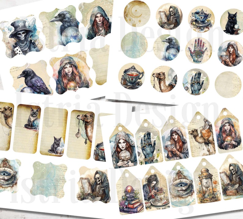 Fortune Teller Junk Journal Kit Printable Magical Junk - Etsy