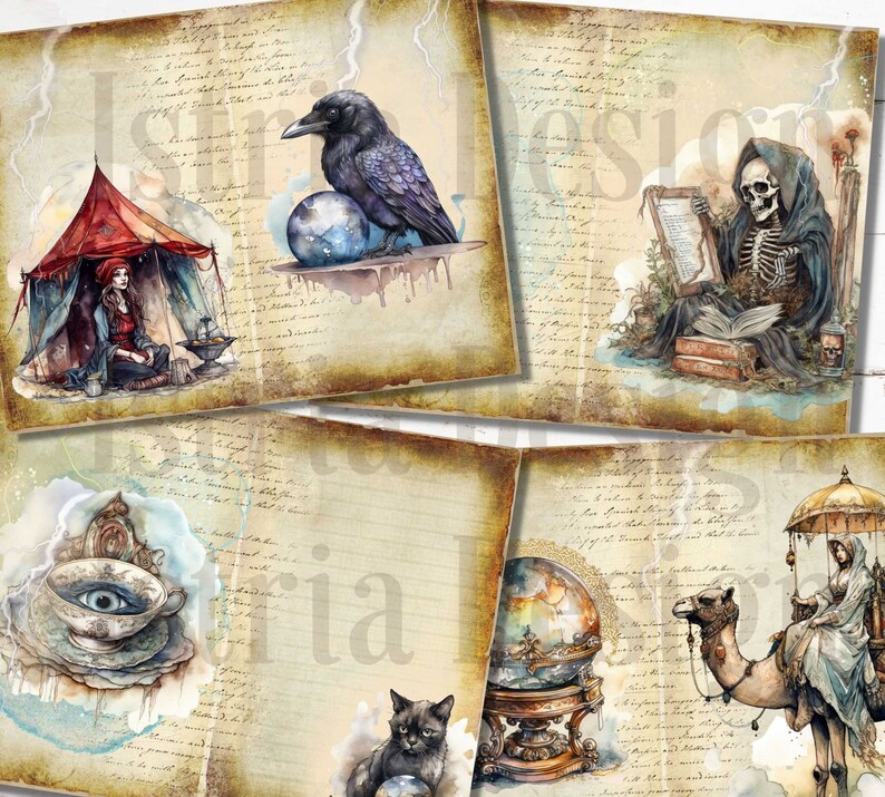 Fortune Teller Junk Journal Kit Printable Magical Junk - Etsy