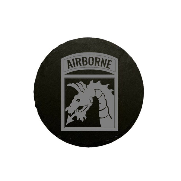 XVIII Airborne Corps Slate Coasters - Sky Dragons - Circle or Square - Set of 4, 6, 8