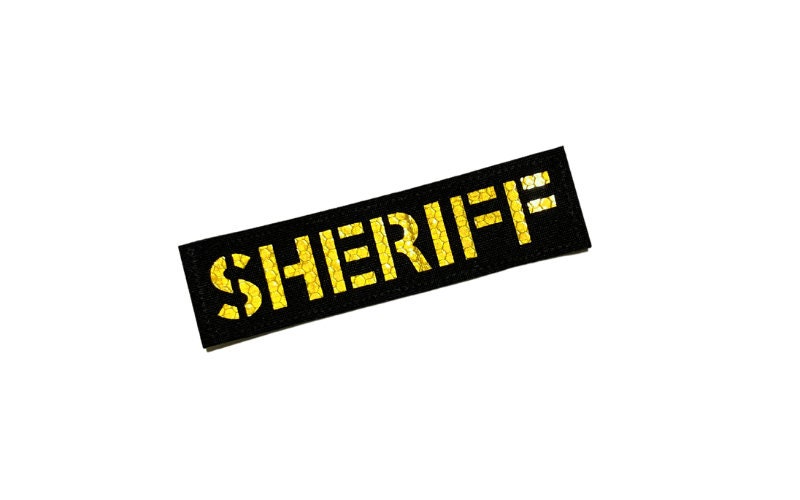 Sheriff Patch Choose Cordura and Lettering Material 6 X 2 Police Law  Enforcement LEO Laser Cut Glow in the Dark 