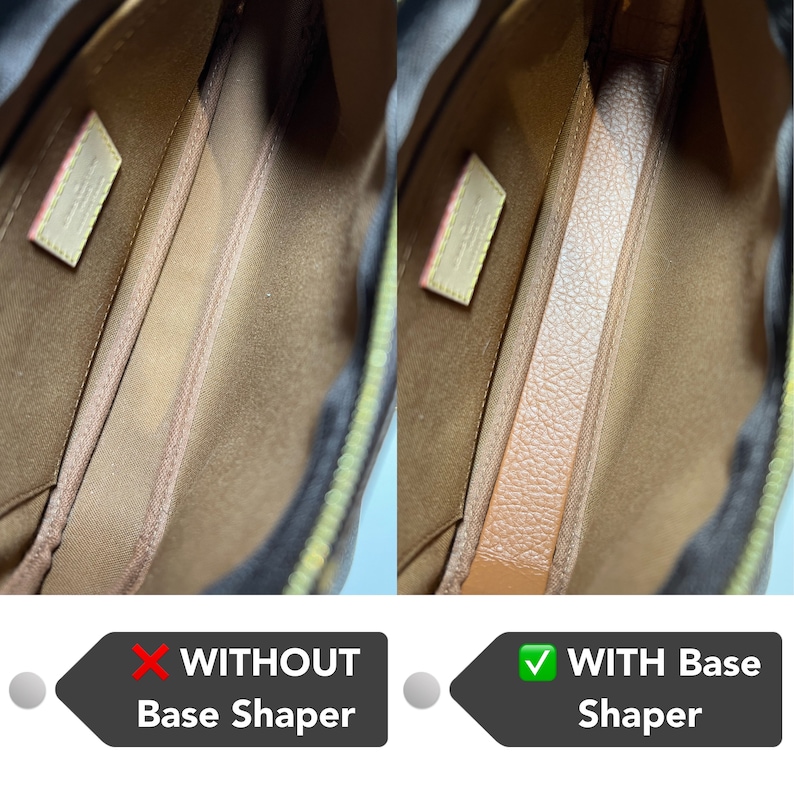 Base Shaper Bag Insert Saver for L Multi Pochette Accessoires in Canvas