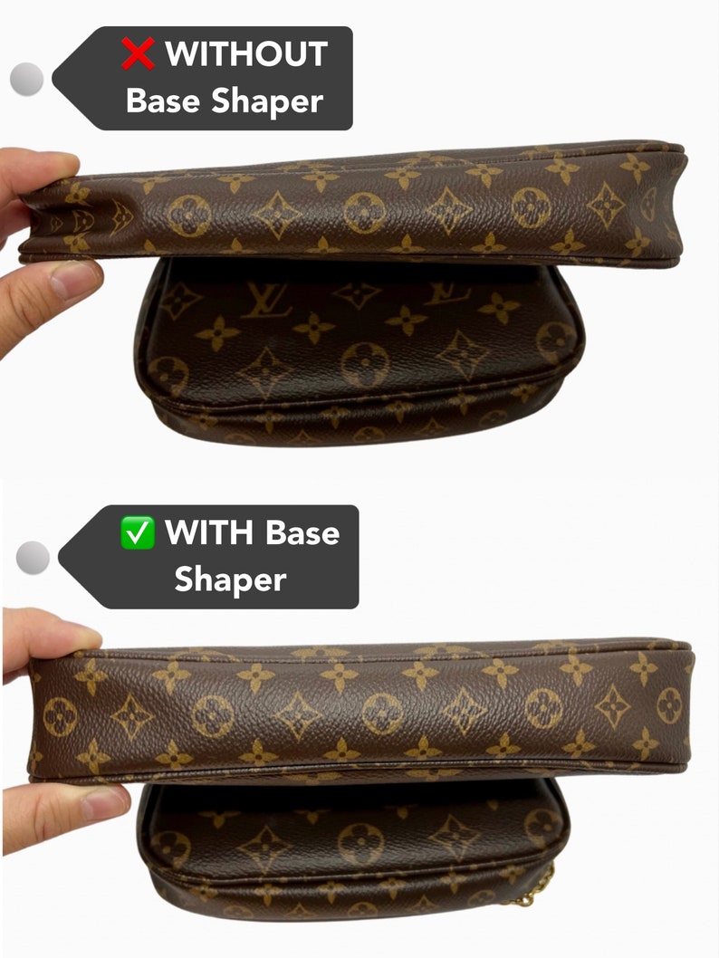 Base Shaper Bag Insert Saver for L Multi Pochette Accessoires in Canvas