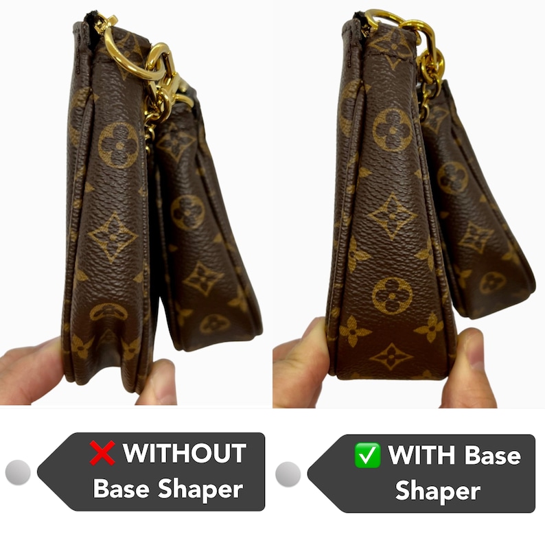 Base Shaper Bag Insert Saver for L Multi Pochette Accessoires in Canvas