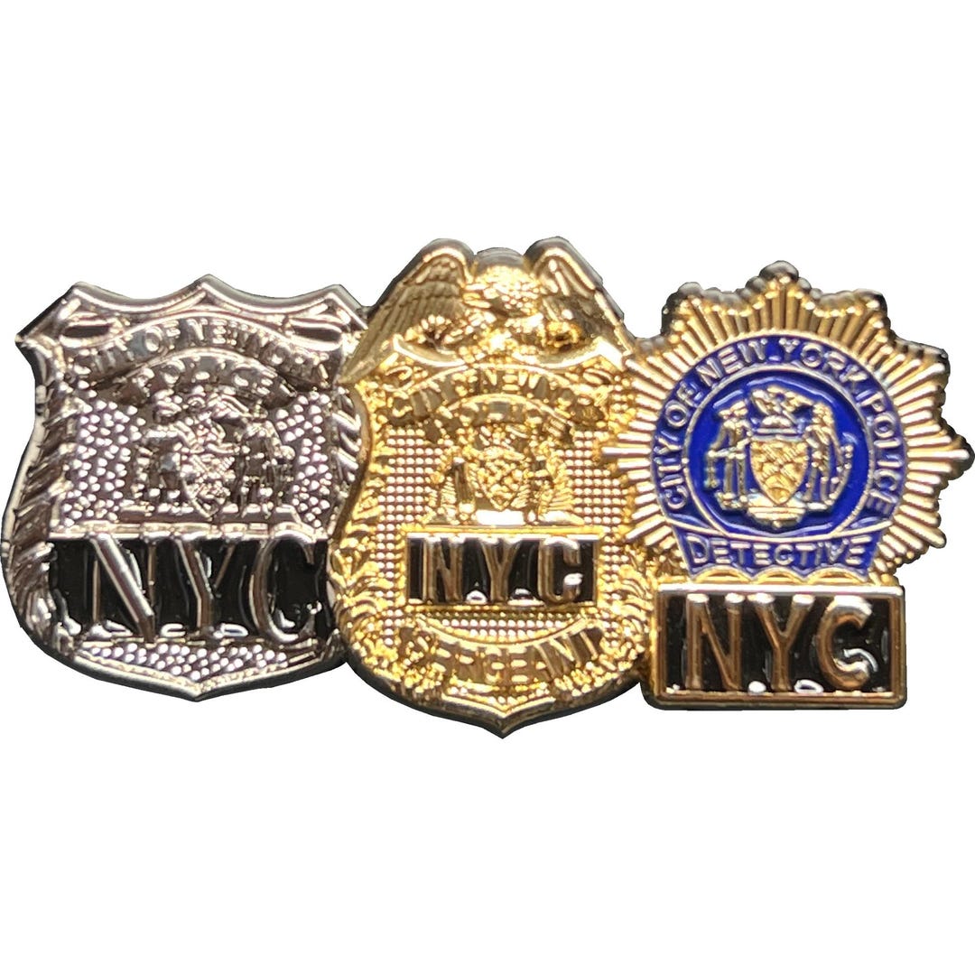 NYPD Officer Sergeant Detective Lapel Pin Dual Plated 3D Top Quality Etsy