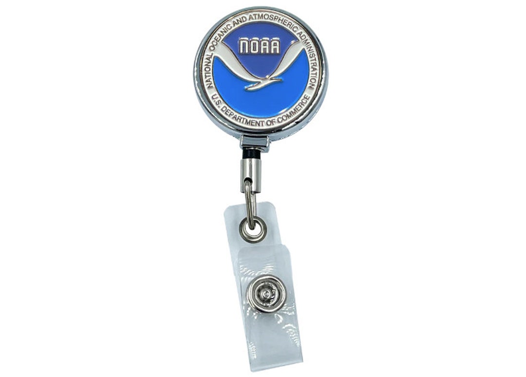 NOAA Metal ID Reel Retractable ID Card Holder Gift for Etsy