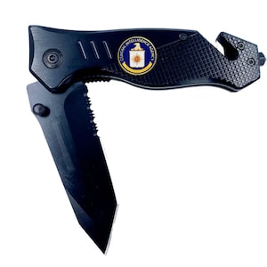 3-in-1 Tactical Rescue Tool | CIA | Seatbelt Cutter | Steel | Glass Breaker | Gift For Central Intelligence Agency