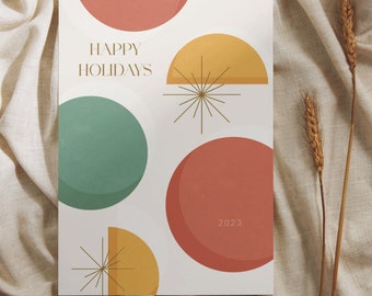 Christmas Card, Minimalist Christmas Card, Merry Christmas card, Modern Design Christmas card, Happy Holidays