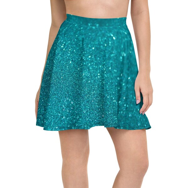 Teal Glitter Tshirt Dress Etsy