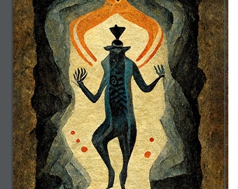 The Primordial Dreams Tarot  (DIGITAL GUIDEBOOK ONLY) indie intuitive deck, symbols, original artwork, Paleolithic, animals, dreams, oracle