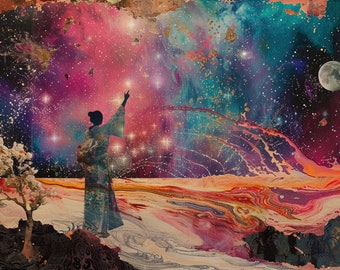 Cosmic Dream XI - fine art print (dreamy, rainbow, astronomy, new age, metaphysical, surrealist, weird, psychedelic, magical, trippy, boho)