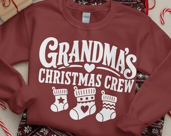 Grandma's Christmas Crew SVG, Family Christmas Shirt