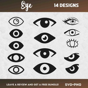 Eye Svg Bundle, Svg Files for Cricut, Face Clipart, Eye PNG, Eye clipart, Face SVG, Instant Download, Eye Vector, Eye Cut File, See SVG,