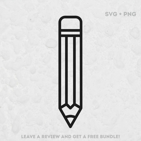 Pencil SVG, Svg files for Cricut, Pencil PNG, Pencil Cut File, School Clipart, Pencil Icon, Write Svg, School Clipart, Draw SVG, Pencil Cut