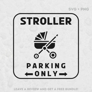 Kinderwagen Svg Png, Svg-bestanden voor Cricut, kinderwagen teken SVG, kinderwagen parkeren SVG, alleen kinderwagen parkeren, kinderen clipart, grappig parkeren teken SVG