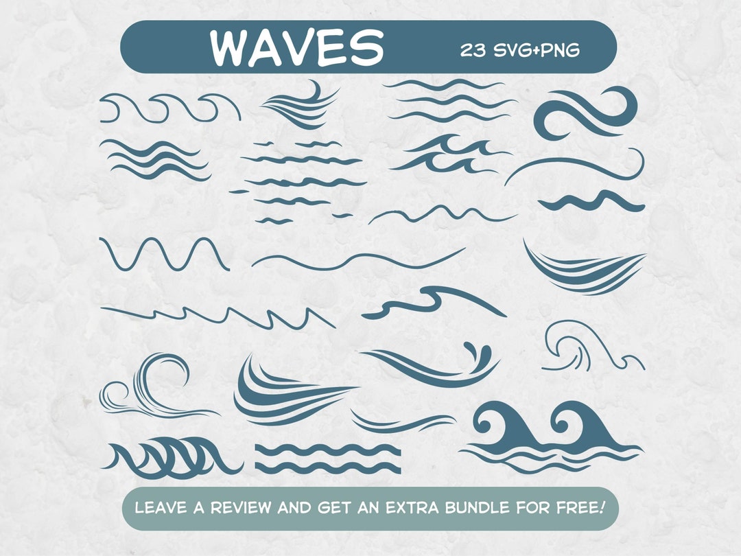 Waves SVG, Svg Files for Cricut, Wave Svg, Wave Vectors, Wave Design ...