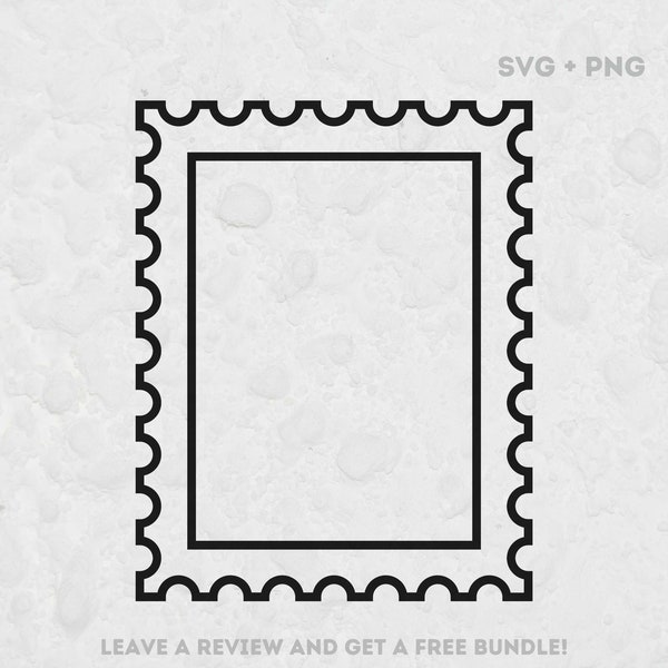 Postage Stamp SVG Frame, Stamp Border Cut File, Cricut SVG, Mail Frame, Scrapbooking, Card Making, Vintage Post Stamp, PNG