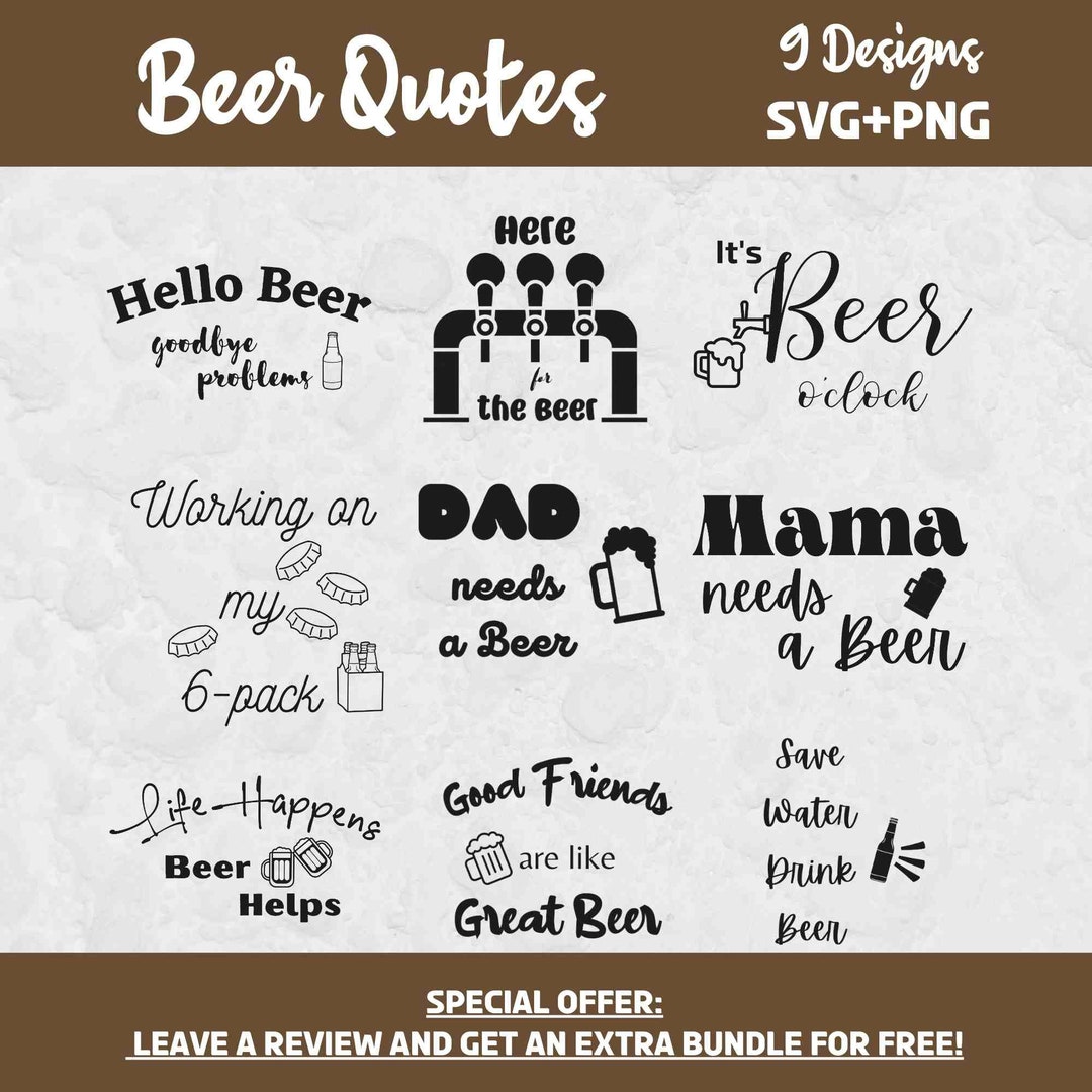 Beer SVG Bundle, Beer Quotes, SVG Files for Cricut, Beer Shirts, Beer ...