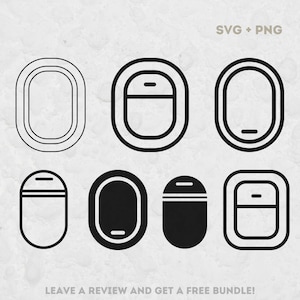 Airplane Window SVG Bundle, Svg files for Cricut, Plane Clipart, Window Cut File, Window PNG, Aviation SVG, Vacation Svg, Airplane Clipart