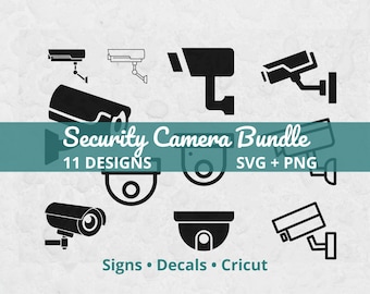 Kamera bezpieczeństwa SVG, pliki SVG dla Cricut, clipart kamery, SVG bezpieczeństwa, ikona kamery, logo bezpieczeństwa SVG, clipart monitoringu, clipart sklepu