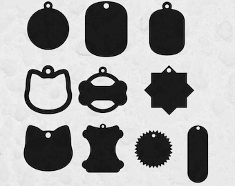 Pet Name Tag SVG, Svg files for Cricut, Pet Tags Svg, Tag Clipart, Pet Clipart, Pet Tag Cut File, Dog SVG, Cat SVG, Dog Owner, Cat Owner
