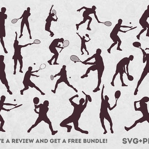 Tennis-Svg-Bundle, SVG-Dateien für Cricut, Tennis-Clipart, Sport-Clipart, Tennis-Silhouette, Tennis-PNG, Tennisspieler, Tennis-Vektor