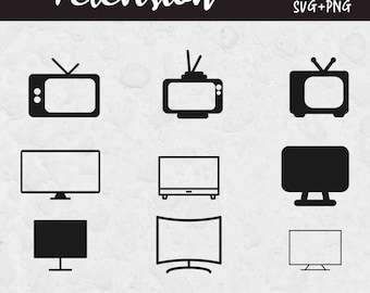 TV SVG, Svg Files for Cricut, Television clipart, Television SVG Bundle, Tv Cut File, Tv show Svg, Tv Design Svg, Tv Icons, Electronic Svg