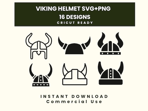 Viking Helmet Svg Bundle, Norse Helmet Clipart, Warrior Helmet Cut File, Cricut Viking, Nordic SVG, Pagan, Tattoo Design