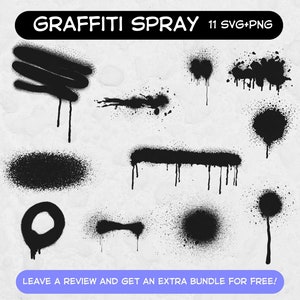 グラフィティ デザイン要素 SVG バンドル、Cricut 用 SVG ファイル、グラフィティ SVG、スプレー SVG、スプレー クリップアート、グラフィティ スプレー SVG、スプレー スプラッシュ シェイプ
