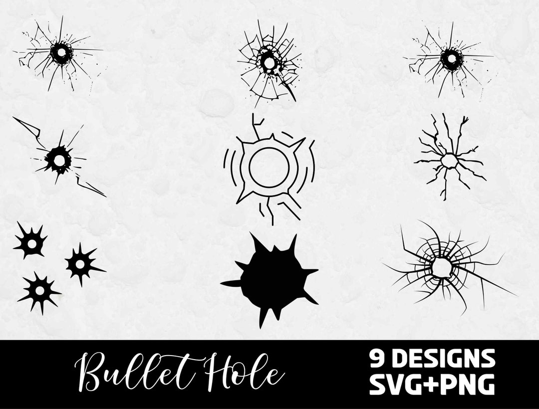 Bullet Hole SVG, Bullet Hole Cut Files, True Crime Svg, Investigation