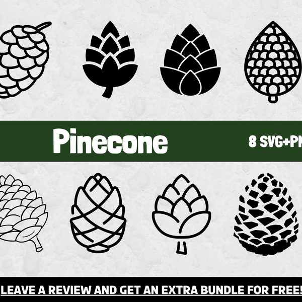 Pinecone Svg, SVG Files for Cricut, Pine SVG, Pine Tree Svg, Outdoors Svg, Pine Cone PNG, Tree Clipart, Forest Clipart, Instant Download