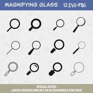 Magnifying Glass Svg Detective Glasses Svg Clipart image, Cricut Svg image,  Dxf, Pdf, Eps, Jpg, Png, Svg, Silhouette, Cameo, Design