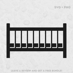 Baby Crib SVG, SVG Files for Cricut, Nursery Svg, Kids Clipart, Bed SVG, Kids Bed Svg, Nursery Clipart, Baby Svg, Baby Crib Cut File