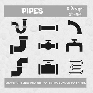 Pipe SVG Bundle, Svg files for Cricut, Plumber Svg, Plumbing SVG, Bathroom Svg, Plumber clipart, Pipe Clipart, Piping SVG, Pipe Cut File