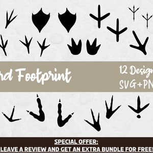Pacote Svg de pegada de pássaro, arquivos SVG para Cricut, clipart de pegada, pássaros Svg, amante de pássaros Svg, clipart de observador de pássaros, clipart de pássaros, arquivo de corte