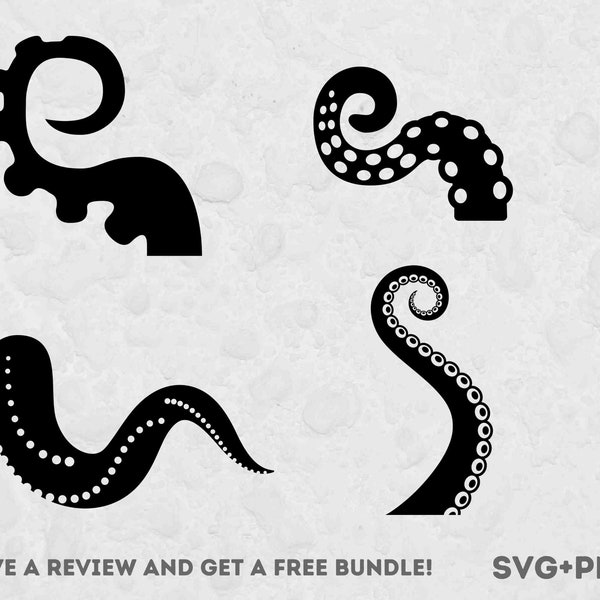 Tentacle SVG Cut File, SVG Files for Cricut, Sea Monster, Octopus Svg, Kraken Svg, Squid Svg, Octopus Clipart, Cruise Svg, Tentacle Clipart