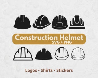 Construction Helmet SVG Bundle, Hard Hat Svg, Building SVG, Safety Helmet, Worker Svg, Worker clipart, Helmet Bundle