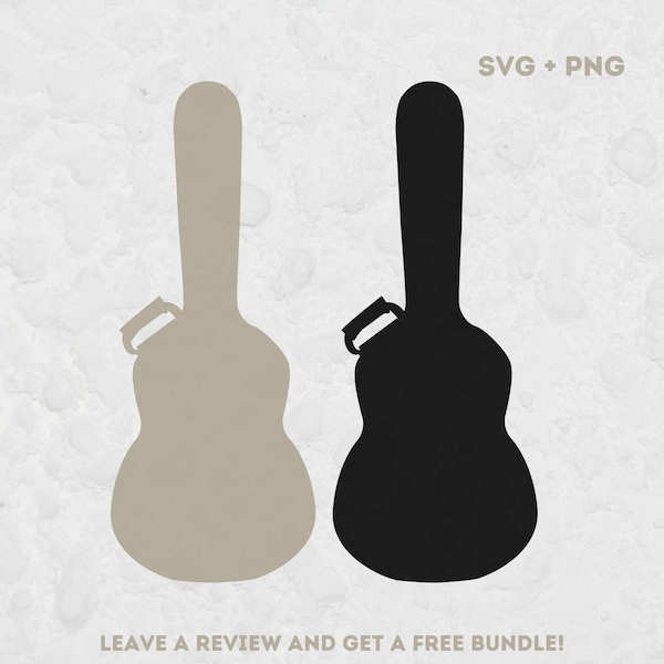 Guitar Case SVG, Svg files for Cricut, Guitar Svg, Guitar Clipart, Guitar Case Cut File, Instrument Case Svg, Silhouette, Guitar Design SVG