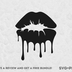 Dripping Lips SVG, Svg files for Cricut, Lips Clipart, Mouth SVG, Kiss Clipart, Mouth Clipart, Lip Cut File, Drip Svg, Dripping Svg